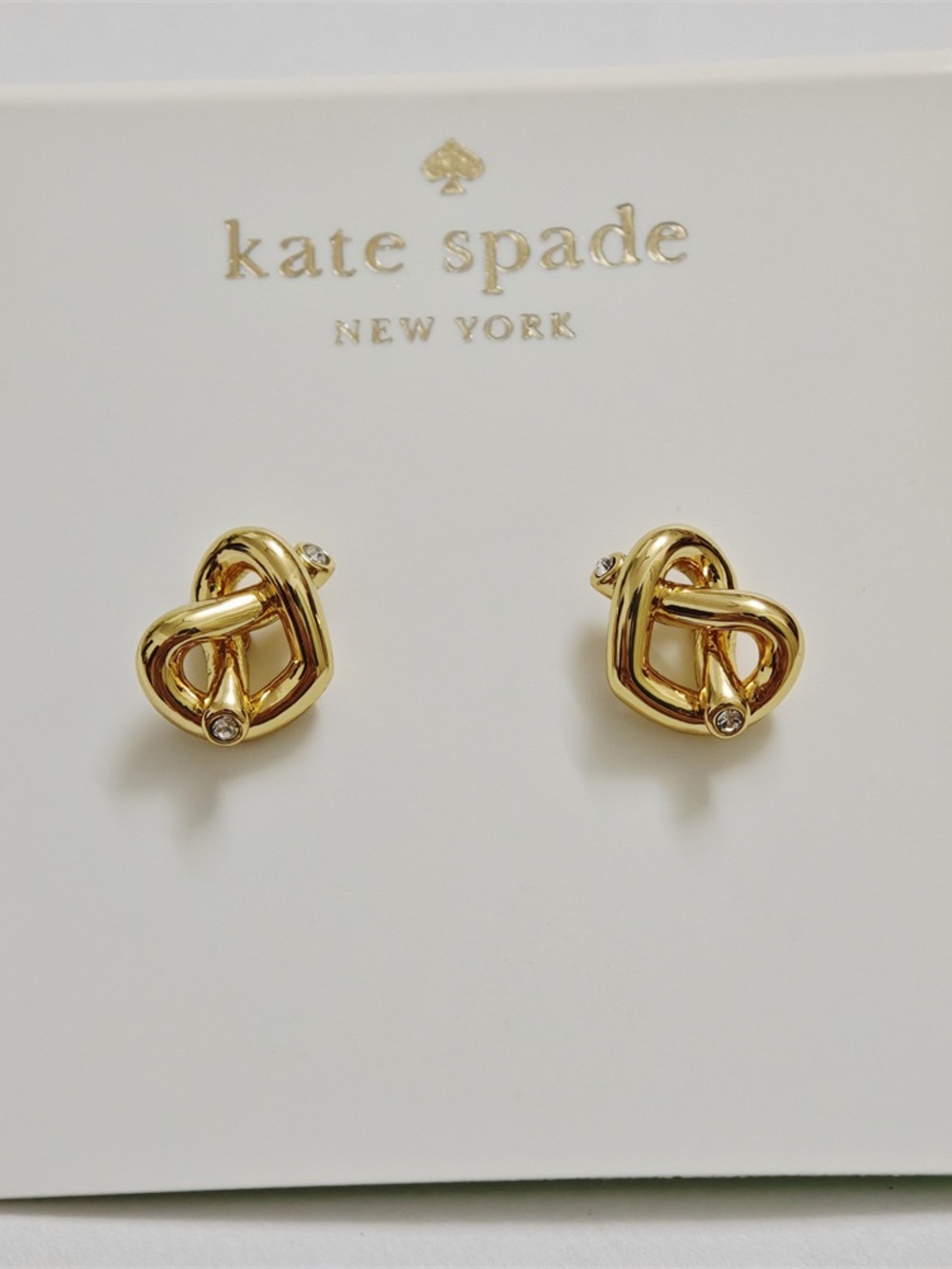 Kate Spade New York Loves Me Knot Stud Earrings Gold Silver Tone Fashion Jewelry